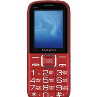 Кнопочный телефон Maxvi B21ds (красный) - Превью изображения №2 — Интернет-магазин ПроЗаказ