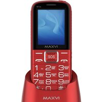 Кнопочный телефон Maxvi B21ds (красный) - Превью изображения №6 — Интернет-магазин ПроЗаказ