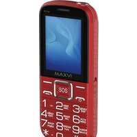Кнопочный телефон Maxvi B21ds (красный) - Превью изображения №4 — Интернет-магазин ПроЗаказ