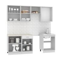 Готовая кухня Mio Tesoro Экстра-лайт 2.2 (белый/королевский опал) - Превью изображения №3 — Интернет-магазин ПроЗаказ