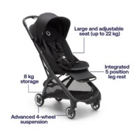 Коляска прогулочная «книга» Bugaboo Butterfly (black/midnight black) - Превью изображения №10 — Интернет-магазин ПроЗаказ