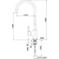 Смеситель Rubineta Flexy-33 (BK) - Превью изображения №2 — Интернет-магазин ПроЗаказ