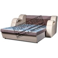 Диван Анмикс Каспер (коричневый велюр/кож.зам т.коричн/принт инкас) - Превью изображения №2 — Интернет-магазин ПроЗаказ