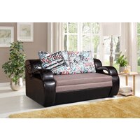 Диван Анмикс Каспер (коричневый велюр/кож.зам т.коричн/принт инкас) - Превью изображения №5 — Интернет-магазин ПроЗаказ