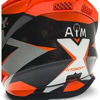 Мотошлем AIM RH855 Fiber Glass Tondo RH855T-OBW-S (S, оранжевый/черный/белый) - Превью изображения №11 — Интернет-магазин ПроЗаказ