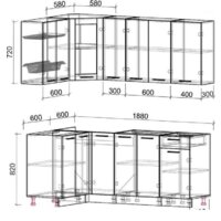 Готовая кухня Интерлиния Мила 12x19 без столешницы (белый платинум) - Превью изображения №2 — Интернет-магазин ПроЗаказ