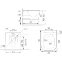 Унитаз подвесной Roxen Cube Bidet One Rimless 6 в 1 StounFix Dual Fresh 608961 (кнопка: матовая) - Превью изображения №21 — Интернет-магазин ПроЗаказ