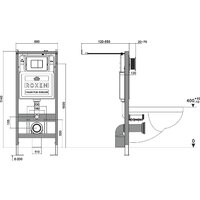 Унитаз подвесной Roxen Cube Bidet One Rimless 6 в 1 StounFix Dual Fresh 608961 (кнопка: матовая) - Превью изображения №20 — Интернет-магазин ПроЗаказ