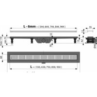 Трап/канал Alcaplast APZ10-950M - Превью изображения №2 — Интернет-магазин ПроЗаказ