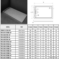Душевой поддон WeltWasser TRS 14090 Stone-BL 140x90 - Превью изображения №2 — Интернет-магазин ПроЗаказ
