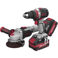 P.I.T. P0001-02 (шуруповерт, болгарка, 2 АКБ, кейс)