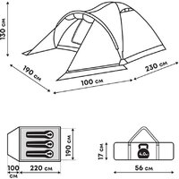 Треккинговая палатка RSP Outdoors Krewl 3 T-KRE-3-OLGN - Превью изображения №17 — Интернет-магазин ПроЗаказ