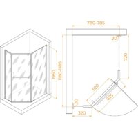 Душевой уголок RGW PA-091B 35089182-14 80x120 (черный/прозрачное стекло) - Превью изображения №2 — Интернет-магазин ПроЗаказ