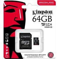 Карта памяти Kingston Industrial microSDXC SDCIT2/64GB 64GB (с адаптером) - Превью изображения №3 — Интернет-магазин ПроЗаказ