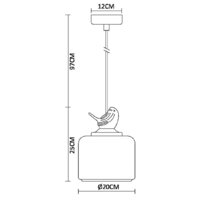 Подвесная люстра Arte Lamp Passero A8029SP-1WH - Превью изображения №2 — Интернет-магазин ПроЗаказ