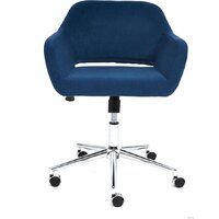 Офисное кресло TetChair Modena (флок, хром/синий) - Превью изображения №5 — Интернет-магазин ПроЗаказ