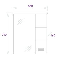  Onika Шкаф с зеркалом Балтика 58.01 205846 - Превью изображения №2 — Интернет-магазин ПроЗаказ