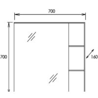  Onika Шкаф с зеркалом Легран 70.00У 207036 - Превью изображения №6 — Интернет-магазин ПроЗаказ