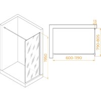 Душевая стенка RGW WA-010G 351001008-16 80 (золото/прозрачное стекло) - Превью изображения №2 — Интернет-магазин ПроЗаказ