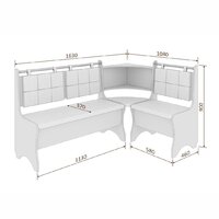 Угловой диван Mio Tesoro Оазис-2 108x163 (дуб сонома/ваниль) - Превью изображения №4 — Интернет-магазин ПроЗаказ