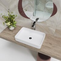 Умывальник Lauter 21842 + клапан 21190W + сифон 21635W (белый матовый) - Превью изображения №12 — Интернет-магазин ПроЗаказ