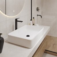 Умывальник Lauter 21842 + клапан 21190W + сифон 21635W (белый матовый) - Превью изображения №8 — Интернет-магазин ПроЗаказ