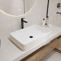 Умывальник Lauter 21842 + клапан 21190W + сифон 21635W (белый матовый) - Превью изображения №4 — Интернет-магазин ПроЗаказ