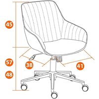 Офисное кресло TetChair Dublin хром/вельвет (серый) - Превью изображения №22 — Интернет-магазин ПроЗаказ