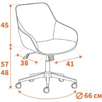 Офисное кресло TetChair Dublin хром/вельвет (серый) - Превью изображения №19 — Интернет-магазин ПроЗаказ