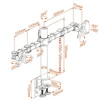 Кронштейн для монитора Onkron D221E (черный) - Превью изображения №9 — Интернет-магазин ПроЗаказ