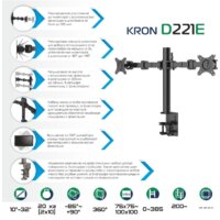 Кронштейн для монитора Onkron D221E (черный) - Превью изображения №2 — Интернет-магазин ПроЗаказ