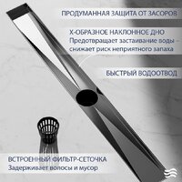 Трап/канал Lauter 2120661-QGH 600x70 (хром) - Превью изображения №3 — Интернет-магазин ПроЗаказ