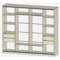 Шкаф-купе Рэйгрупп 272 VVX Elgon РГ-14.01 (венге/венге/хром) - Превью изображения №3 — Интернет-магазин ПроЗаказ
