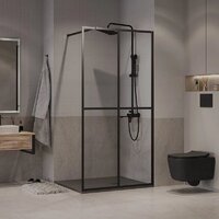 Душевая стенка Niagara NG-686-12BLACK 120x195 (черный матовый/прозрачное стекло) - Превью изображения №5 — Интернет-магазин ПроЗаказ