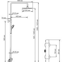 Душевая система  Wasserkraft A13302 Thermo - Превью изображения №4 — Интернет-магазин ПроЗаказ