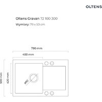 Кухонная мойка Oltens Gravan 72100300 - Превью изображения №2 — Интернет-магазин ПроЗаказ