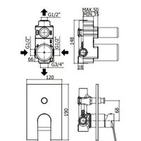 Смеситель Paffoni Tilt TI015NO/M - Превью изображения №2 — Интернет-магазин ПроЗаказ