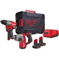 Milwaukee M12 FPP2BG2-502X 4933500138 (шуруповерт, перфоратор, 2 АКБ, кейс)