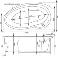 Ванна Aquanet Jersey 170x90 L (с каркасом) - Превью изображения №9 — Интернет-магазин ПроЗаказ