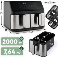 Аэрогриль (аэрофритюрница) ProfiCook PC-FR1296H-Inox - Превью изображения №4 — Интернет-магазин ПроЗаказ