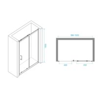 Душевая дверь RGW PA-14 41081410-11 100 (хром/прозрачное стекло) - Превью изображения №9 — Интернет-магазин ПроЗаказ