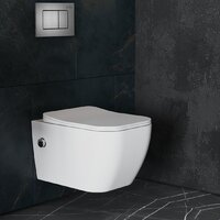 Унитаз подвесной Roxen Cube Bidet One Rimless 6 в 1 StounFix Dual Fresh 623444 (оружейная сталь/металл) - Превью изображения №12 — Интернет-магазин ПроЗаказ