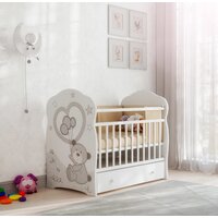 Классическая детская кроватка VDK Toby маятник и ящик (белый) - Превью изображения №3 — Интернет-магазин ПроЗаказ