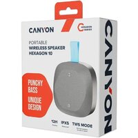 Беспроводная колонка Canyon Hexagon 10 (серый/синий) - Превью изображения №5 — Интернет-магазин ПроЗаказ
