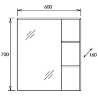  Onika Шкаф с зеркалом Легран 60.00У 206071 - Превью изображения №2 — Интернет-магазин ПроЗаказ