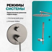 Душевая система  Grocenberg GB5099BG-3 (графит) - Превью изображения №8 — Интернет-магазин ПроЗаказ