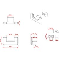 Крючок для одежды Cebi Carli A7106 020 МР02 (хром) - Превью изображения №2 — Интернет-магазин ПроЗаказ
