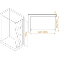 Душевая стенка RGW WA-010G 351001007-16 70 (золото/прозрачное стекло) - Превью изображения №2 — Интернет-магазин ПроЗаказ
