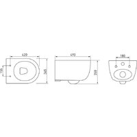 Унитаз подвесной Berges Wasserhaus Ventas Black Rimless + АТОМ 410 AT-043343 (с сиденьем) - Превью изображения №10 — Интернет-магазин ПроЗаказ