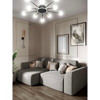 Припотолочная люстра Aitin Pro L73058/10C (черный/хром) - Превью изображения №2 — Интернет-магазин ПроЗаказ